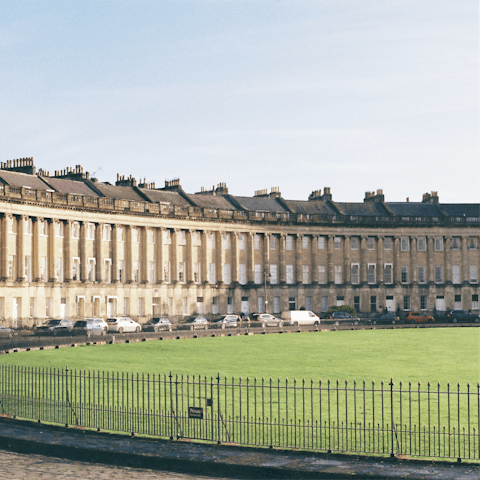 Walk just ten minutes to the iconic Royal Crescent