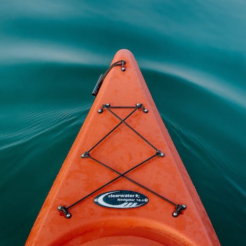 Rent a kayak for a fun-filled day on the lakes