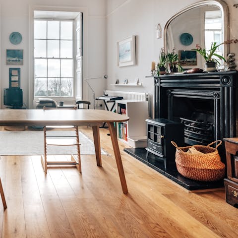 Enjoy Georgian features like sash windows and an original fireplace