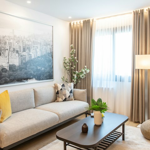 Make yourself at home in the cosy living area
