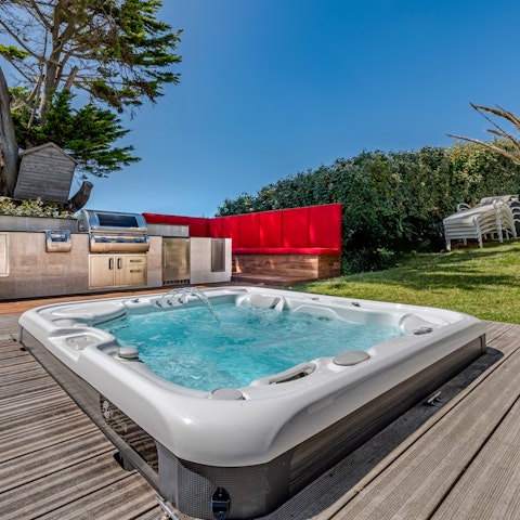 Enjoy a relaxing soak in the private Jacuzzi