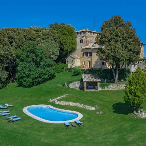 Spend magical days lounging by the private pool