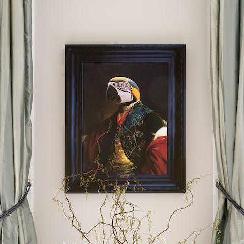 Admire the quirky artwork