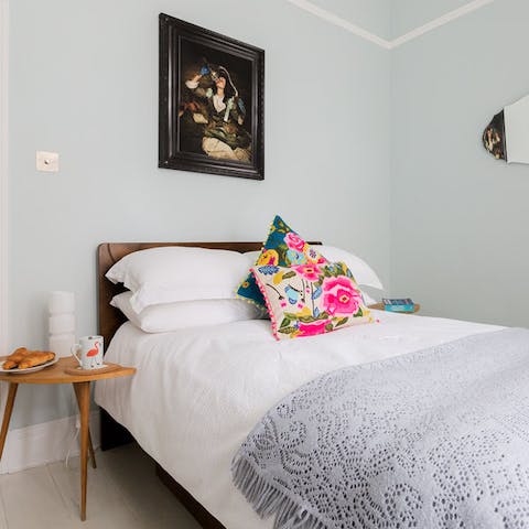 Nestle in the cosy bedroom