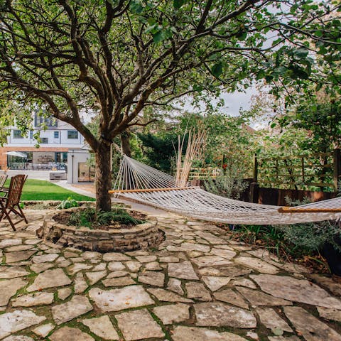 Treat yourself to a later-afternoon snooze in the hammock at the end of the garden