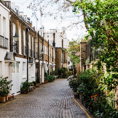 Discover luxury boutiques and upscale shopping in Chelsea's King's Road – a twenty-minute walk away