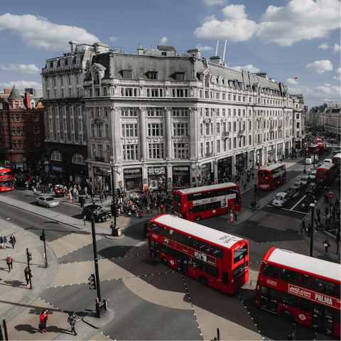 Hop on the Bakerloo line and shop til you drop on Oxford Street
