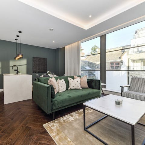 Relax in style in this light-filled home-from-home