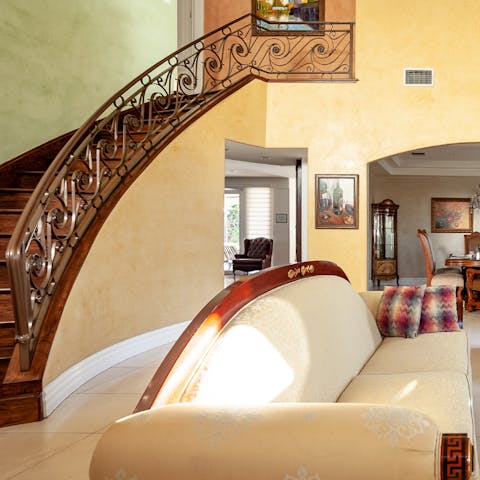 Admire the home's period features