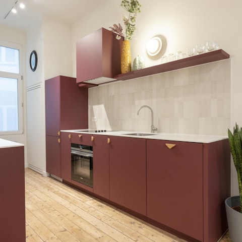 Prepare light bites and sumptuous suppers in the contemporary kitchen