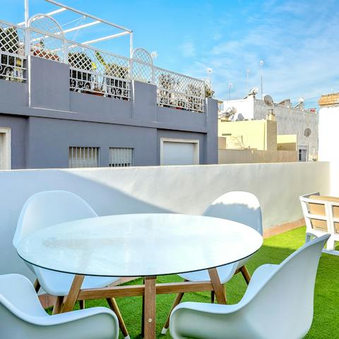 Gather together for a celebratory alfresco meal