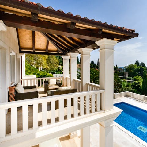 Enjoy the breezy terrace