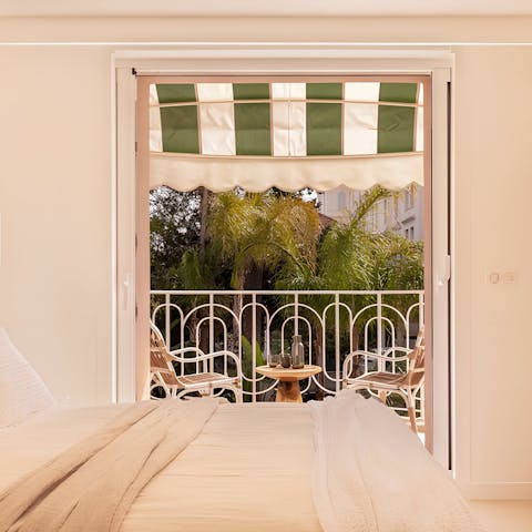 Read, relax and savour evening drinks on the balcony