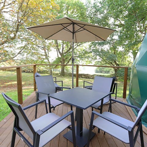 Sit down for an alfresco breakfast and enjoy the tranquillity