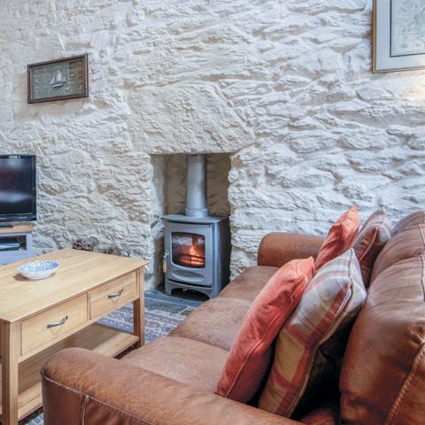 Cosy up by the log burner after a long day
