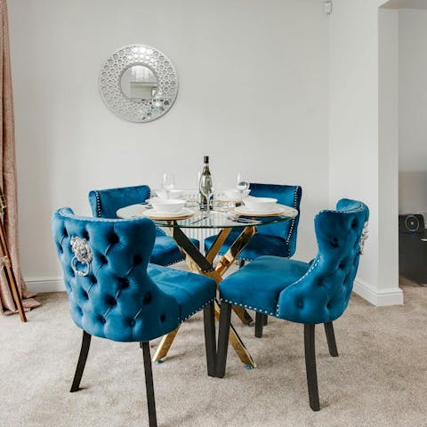 Dine together around the modern table