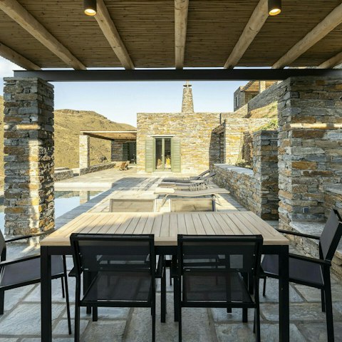 Savour alfresco meals on the terrace as the sun sets