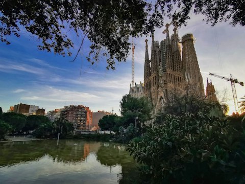 Marvel at Gaudí's Sagrada Familia, a seventeen-minute walk away