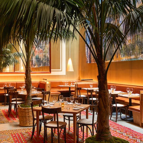 Tuck into Tuscan delicacies in the restaurant downstairs