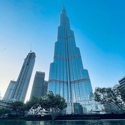 Visit the iconic Burj Khalifa, it's a short drive from your home
