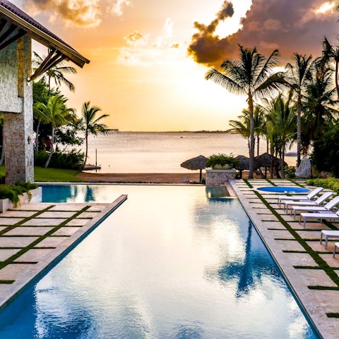 Savour spectacular sea views from the scenic swimming pool