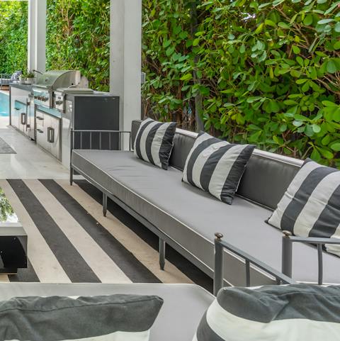 Laze on the outdoor sofas with a chilled drink in hand