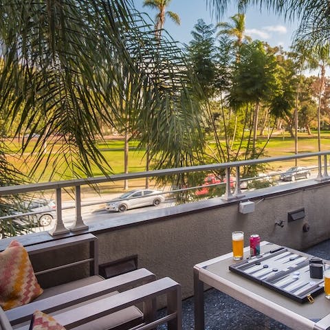 Have your morning coffee while exclusively looking over park views