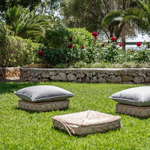 Begin the day with yoga or pilates in the sun-dappled garden