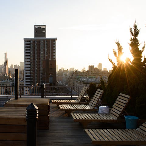 Loungers on the sundeck
