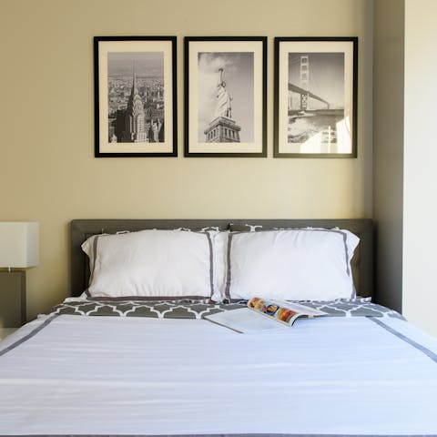 The trio of photography in the bedroom