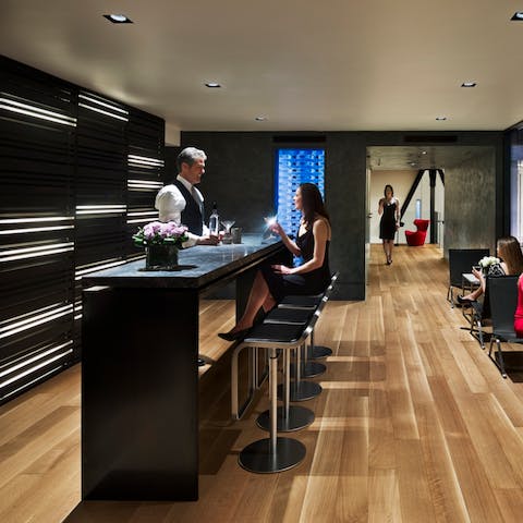 A premier rooftop lounge