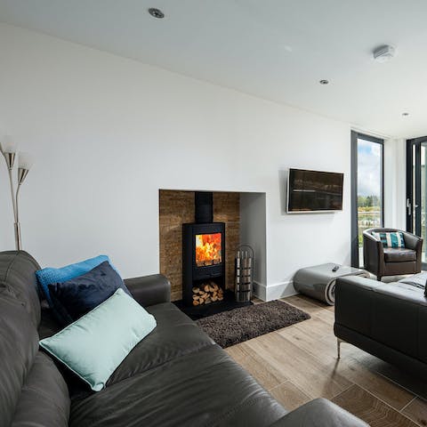 Hunker down beside the cosy wood-burning stove on winter nights