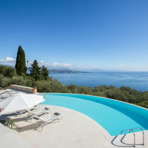 Dive into your sea-facing private pool