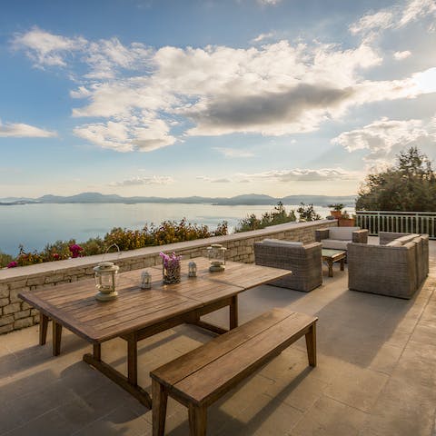 Feast under the stars – the terrace is a wonderful spot for sunset