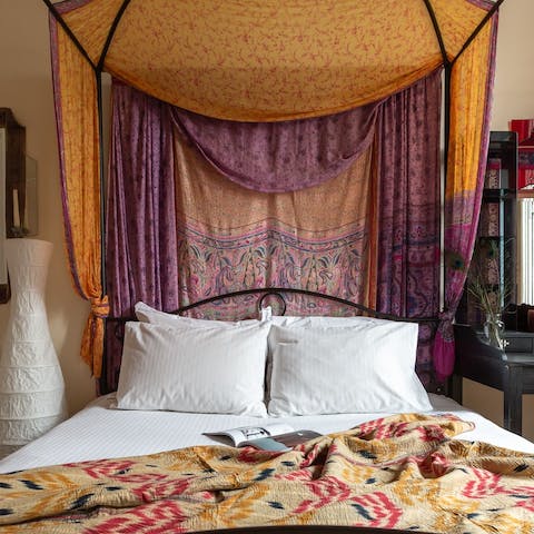 Feel transported to another century in the beautiful bedrooms
