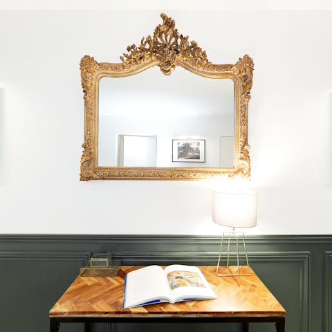 Catch up on work or start writing your novel at the charming desk