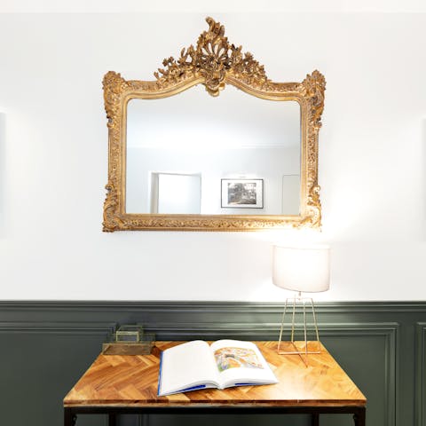 Catch up on work or start writing your novel at the charming desk