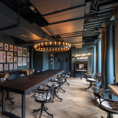 Catch up on emails in the shared co-working space
