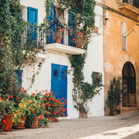 Explore the streets of Ibiza's old town, 6 kilometres away