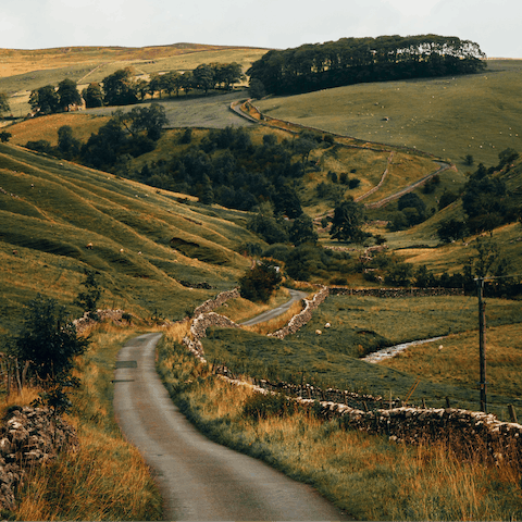 Explore the beautiful Yorkshire Dales in one direction and The Lakes in the other