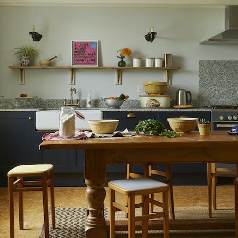 Cook feasts together in the sociable country kitchen