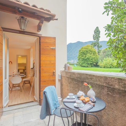 Wake up to breakfast on your private terrace