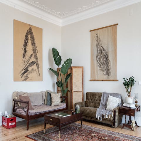 Relax in the stylish sitting room, complete with a home cinema setup