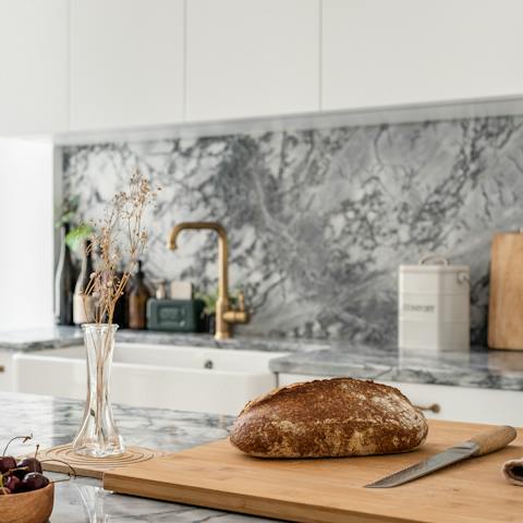 Prepare delicious meals in the beautifully equipped kitchen