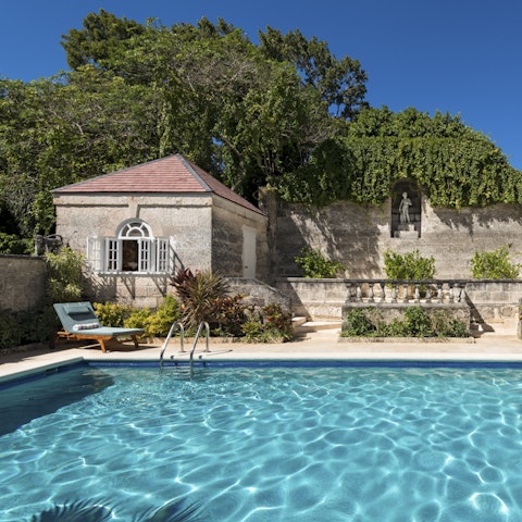 Plunge into the gorgeous pool