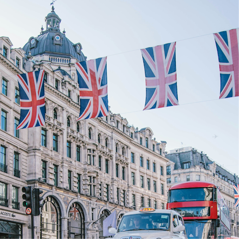 Stroll towards Regent's Street for an afternoon of shopping