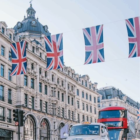 Stroll towards Regent's Street for an afternoon of shopping