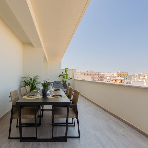 Lay the table for an alfresco sunset supper