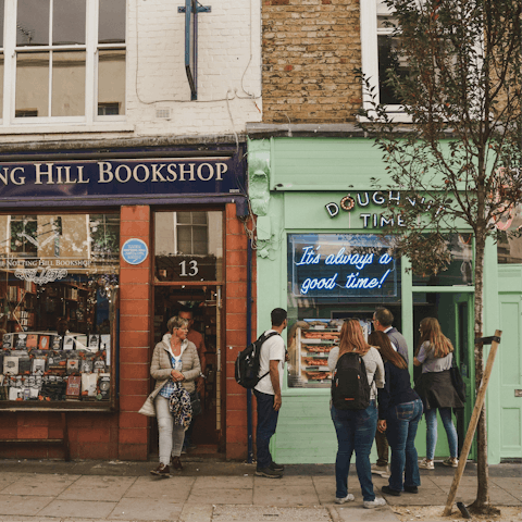 Stroll along the celebrated Portobello Road, a short walk away