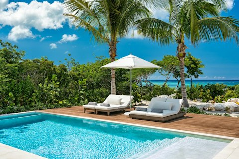 Bask in the Caribbean sun from the comfort of the private pool area